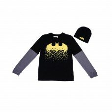 Лонгслив\ шапка Batman (чёрный\жёлтый)