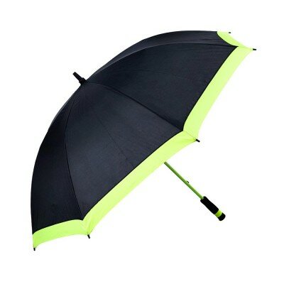 Зонт трость (чёрный\желто-зеленый)