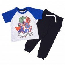 Комплект футболка и штаны MARVEL Avengers (серый\синий\чёрный)