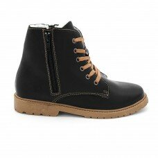 Ботинки BONPRIX (черный/подошва/коричневый/2 молнии/шнурок )
