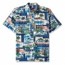 Рубашка с коротким рукавом REYN SPOONER (Гавайское Рождество\синий)