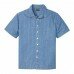 Рубашка джинсовая RAINBOW (синий\полоска)
