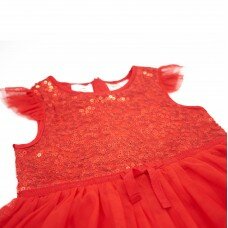 Платье OshKosh с фатиновой юбкой (красный\пайетки)