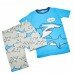 Комплект футболка и шорты Carter's (голубой\серый\принт акулы)